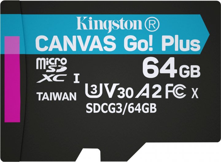 MicroSDXC 64 Gb Kingston Canvas Go! Plus class 10 UHS-I - зображення 2