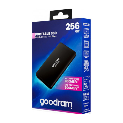 Зовнішній накопичувач SSD 256GB Goodram HX100 (SSDPR-HX100-256) - зображення 4