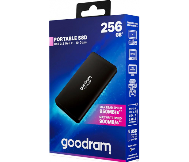 Зовнішній накопичувач SSD 256GB Goodram HX100 (SSDPR-HX100-256) - зображення 4