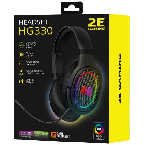 Гарнітура 2E Gaming HG330 RGB Black (2E-HG330BK) - зображення 9