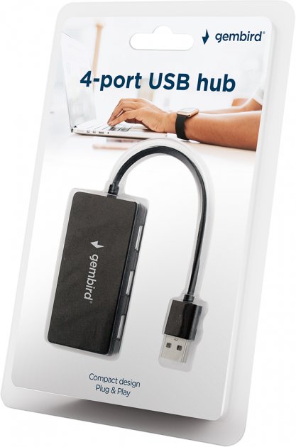 Концентратор USB 2.0 Gembird UHB-U2P4-04 - зображення 3