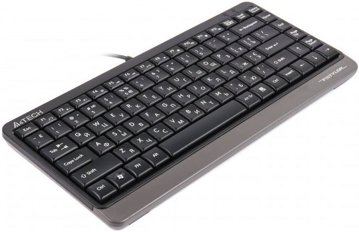 Клавіатура A4-Tech FK11 Fstyler Compact Size USB Grey - зображення 2