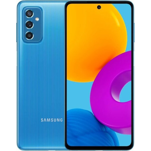 Смартфон SAMSUNG Galaxy M52 5G Light Blue - зображення 1