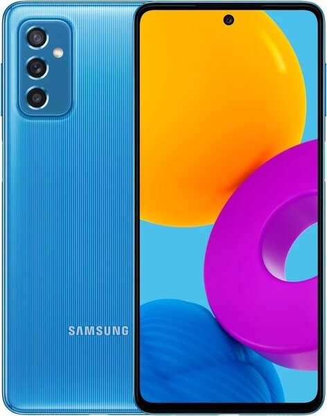 Смартфон SAMSUNG Galaxy M52 5G Light Blue - зображення 1