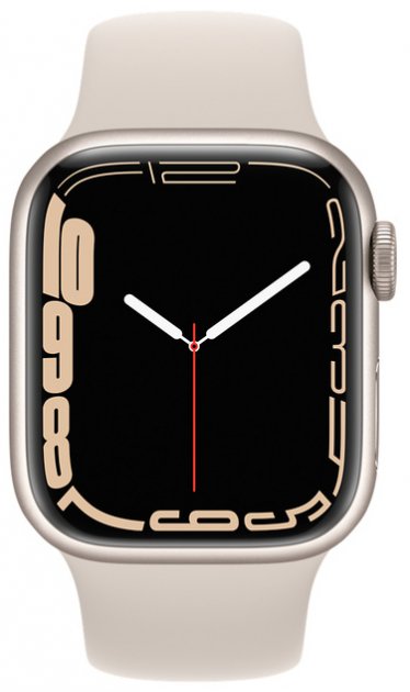 Смарт годинник Apple Watch Series 7 GPS, 41mm Starlight Aluminum Case with Starlight Sport Band - зображення 2