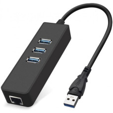 Мережевий адаптер + USB Hub Dynamode (USB3.0-Type-A-RJ45-HUB3)