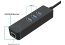 Мережевий адаптер + USB Hub Dynamode (USB3.0-Type-A-RJ45-HUB3) - зображення 2