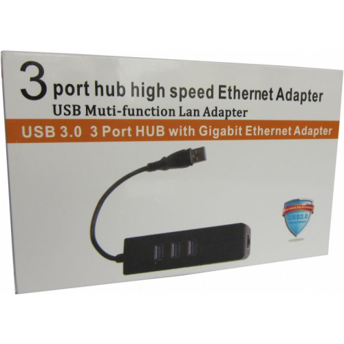 Мережевий адаптер + USB Hub Dynamode (USB3.0-Type-A-RJ45-HUB3) - зображення 6