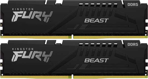 Пам'ять DDR5 RAM_32Gb (2x16Gb) 6000Mhz Kingston Fury Beast Black (KF560C40BBK2-32) - зображення 1