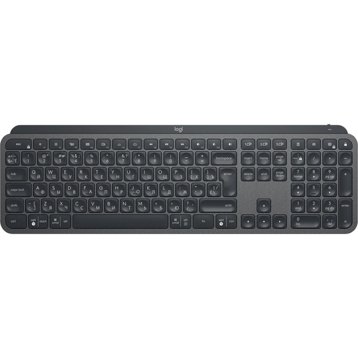 Клавіатура Logitech MX Keys Plus Advanced Wireless Illuminated with Palm Rest UA Graphit - зображення 2
