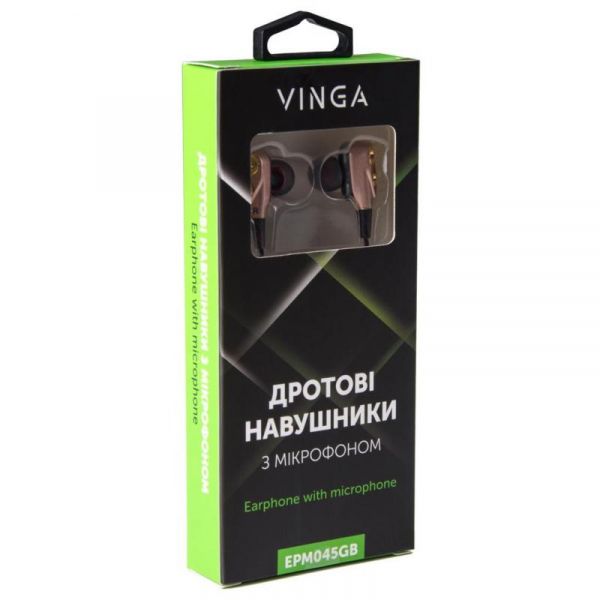 Гарнітура Vinga EPM045 GoldBlack - зображення 4