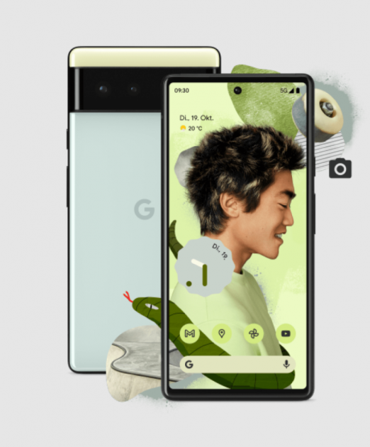 Смартфон Google Pixel 6 8\/128Gb Sorta Seafoam - зображення 6