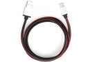 Кабель USB2  АM-Type C 1м, 2.4A Vinga leather black - зображення 1