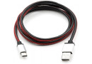 Кабель USB2  АM-Type C 1м, 2.4A Vinga leather black - зображення 2