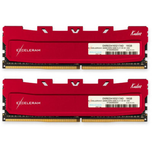 Пам'ять DDR4 RAM_16Gb (2x8Gb) 3200Mhz Exceleram Kudos Red (EKRED4163217AD) - зображення 5