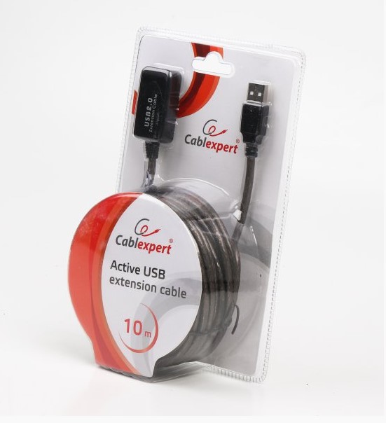 Кабель USB - активний подовжувач, Cablexpert, 10 м, AM-AF - зображення 4