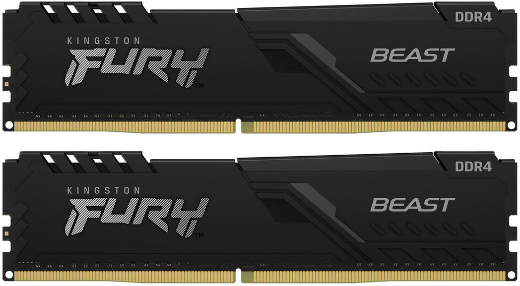 Пам'ять DDR4 RAM_64Gb (2x32Gb) 3000Mhz Kingston Fury Beast Black (KF430C16BBK2\/64) - зображення 1