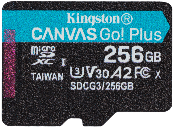 MicroSDXC 256 Gb Kingston Canvas Go! Plus class 10 UHS-I - зображення 1