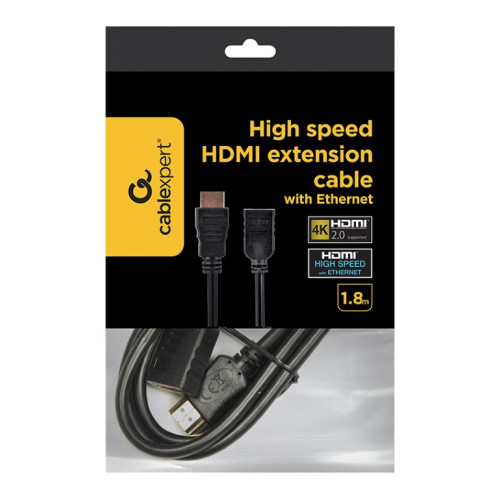 Кабель - подовжувач HDMI to HDMI 1.8m, v2.0, Cablexpert - зображення 4