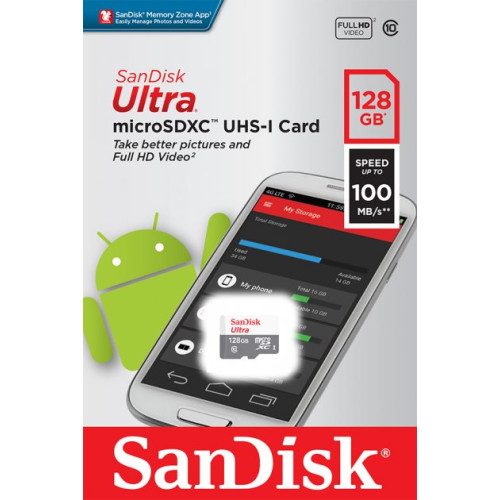 MicroSDXC 128 Gb SANDISK Ultra class 10 UHS-I - зображення 3
