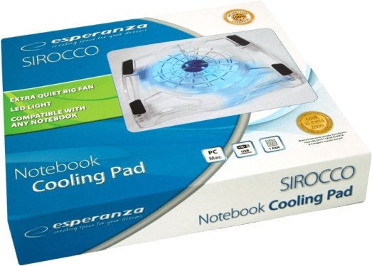 Підставка охолоджуюча для ноутбука Esperanza Sirocco Notebook Cooling Pad EA105 - зображення 4