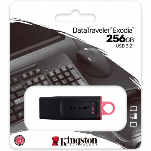 Флеш пам'ять USB 256 Gb Kingston DataTraveler Exodia Black\/Pink USB3.2 - зображення 4