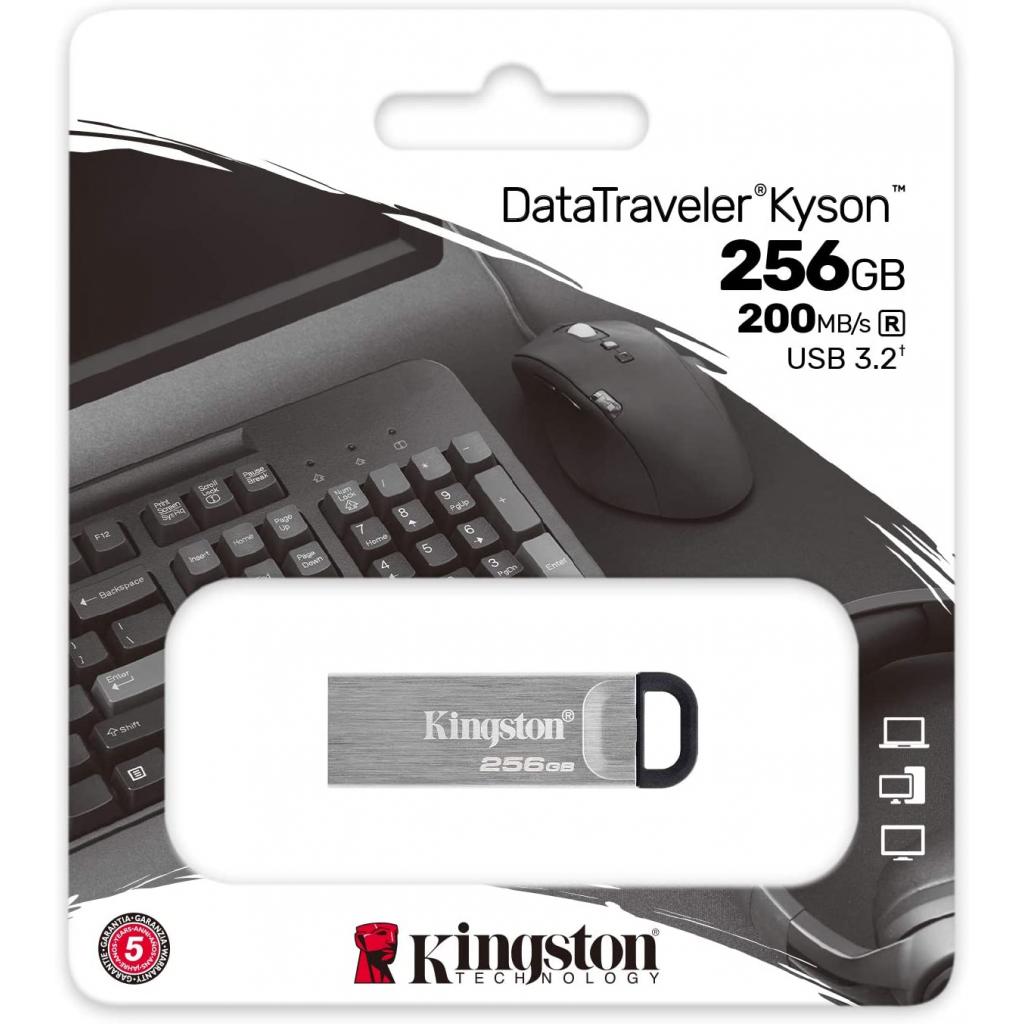 Флеш пам'ять USB 256Gb Kingston DataTraveler Kyson USB3.2, метал - зображення 3