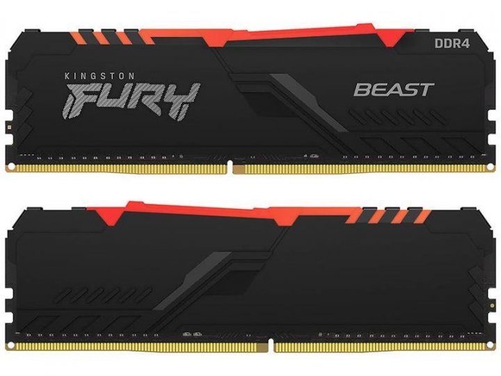 Пам'ять DDR4 RAM_32Gb (2x16Gb) 3600Mhz Kingston Fury Beast RGB (KF436C18BBAK2\/32) - зображення 1