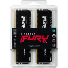 Пам'ять DDR4 RAM_16Gb (2x8Gb) 2666Mhz Kingston Fury Beast RGB (KF426C16BBAK2\/16) - зображення 1