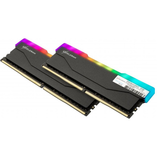 Пам'ять DDR4 RAM_32Gb (2x16Gb) 3200Mhz eXceleram RGB X2 Series Black (ERX2B432326CD) - зображення 2