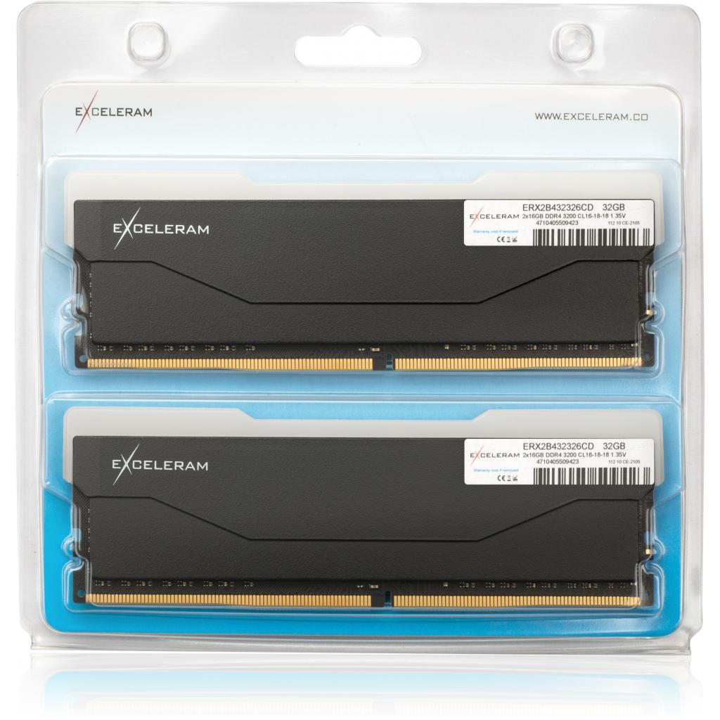 Пам'ять DDR4 RAM_32Gb (2x16Gb) 3200Mhz eXceleram RGB X2 Series Black (ERX2B432326CD) - зображення 6
