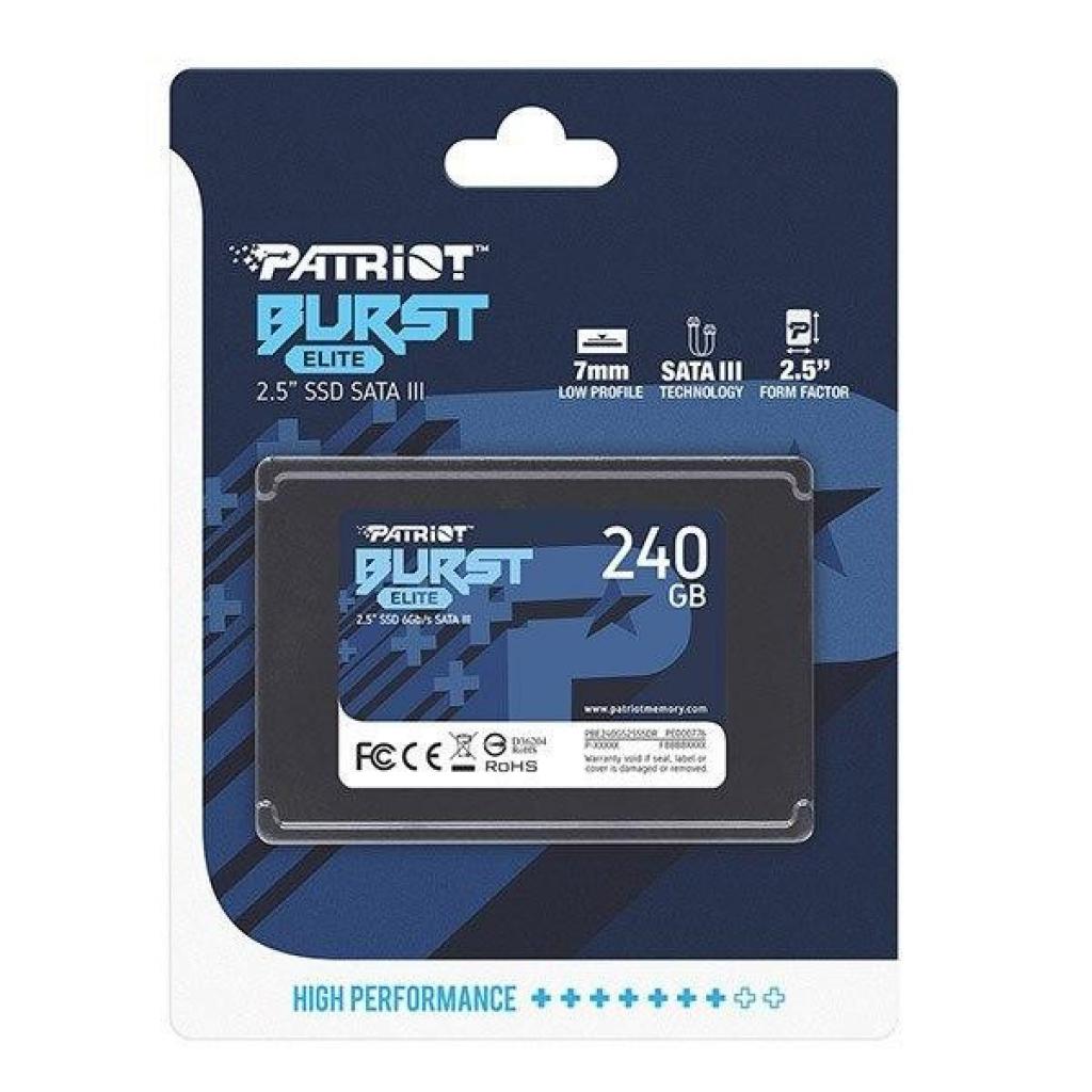 Накопичувач SSD 240GB Patriot Burst Elite (PBE240GS25SSDR) - зображення 4