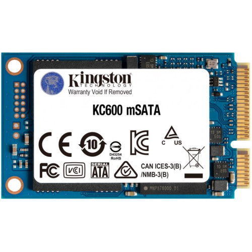 Накопичувач SSD mSATA 256GB Kingston KC600 (SKC600MS\/256G) - зображення 1