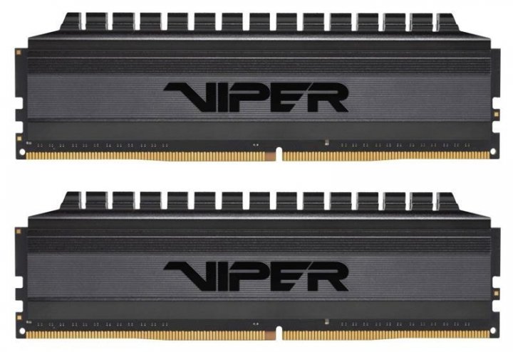 Пам'ять DDR4 RAM_32Gb (2x16Gb) 3600Mhz Patriot Viper 4 Blackout (PVB432G360C8K) - зображення 1