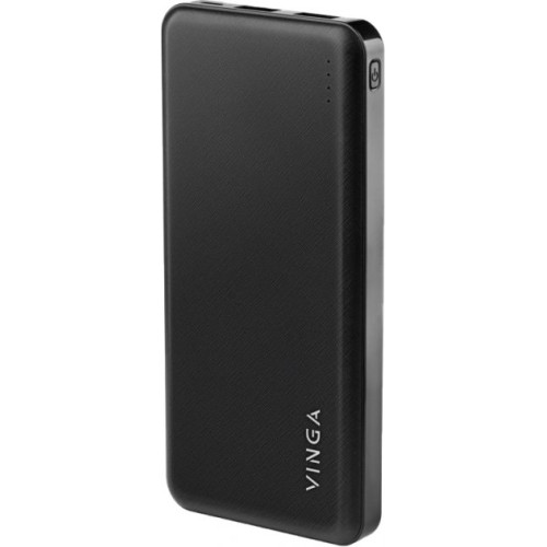 Батарея POWER BANK Vinga 10000 mAh black - зображення 1