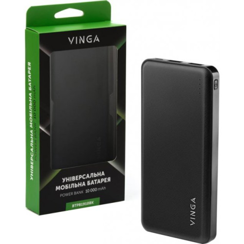 Батарея POWER BANK Vinga 10000 mAh black - зображення 6