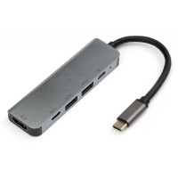 Концентратор Vinga Type-C to 4K HDMI + 2xUSB3.0 + 2x USB Type-C PD aluminium