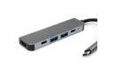 Концентратор Vinga Type-C to 4K HDMI + 2xUSB3.0 + 2x USB Type-C PD aluminium - зображення 2
