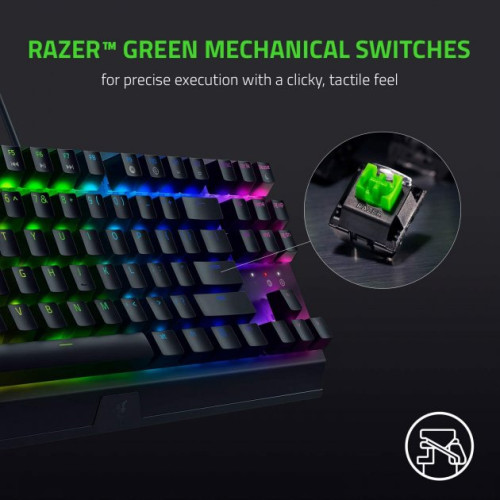 Клавіатура Razer BlackWidow V3 TKL Green (RZ03-03490700-R3R1) - зображення 5