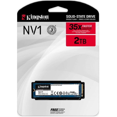 Накопичувач SSD NVMe M.2 2000GB Kingston NV1 (SNVS\/2000G) - зображення 3