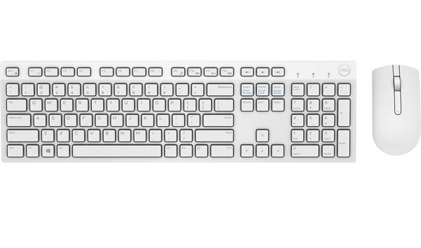 Клавіатура+мишка Dell KM636 White US Wireless - зображення 1