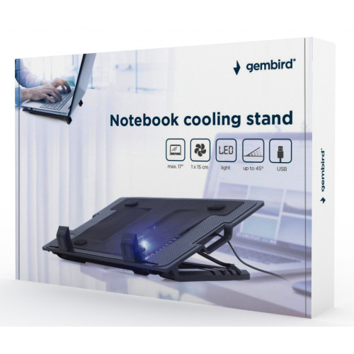 Підставка охолоджуюча для ноутбука Gembird NBS-1F17T-01 - зображення 5