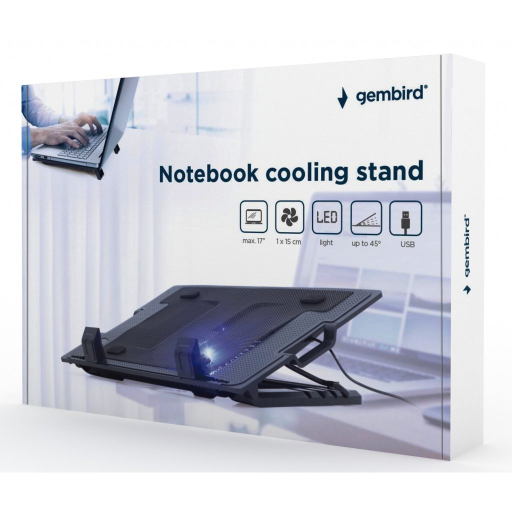 Підставка охолоджуюча для ноутбука Gembird NBS-1F17T-01 - зображення 6