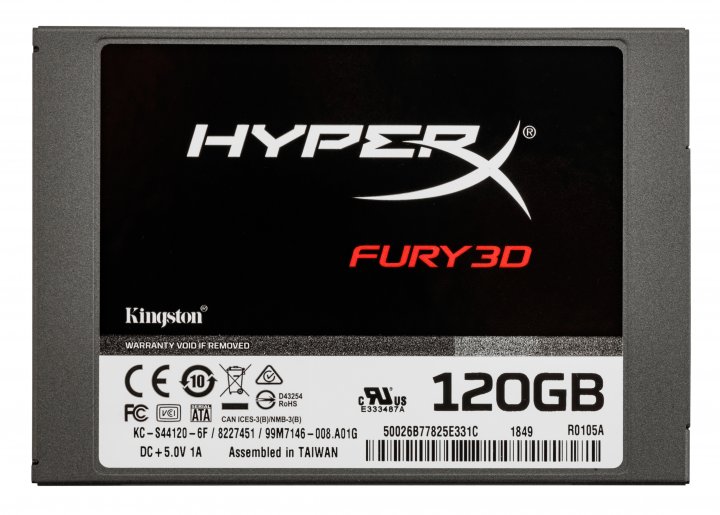 Накопичувач SSD 120GB Kingston HyperX Fury 3D (KC-S44120-6F) - зображення 1