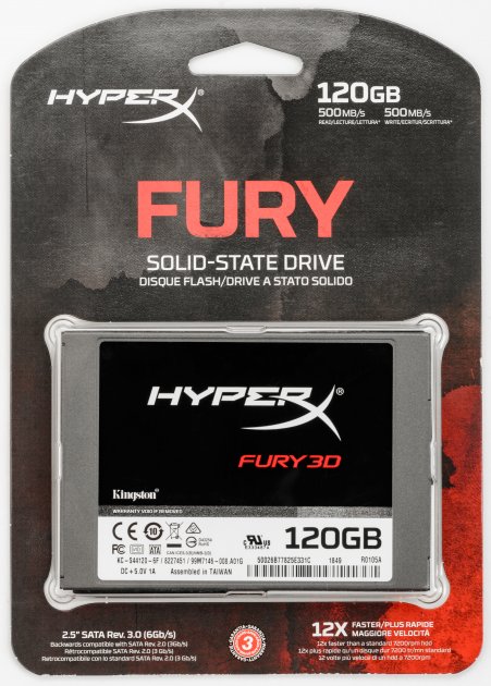 Накопичувач SSD 120GB Kingston HyperX Fury 3D (KC-S44120-6F) - зображення 4