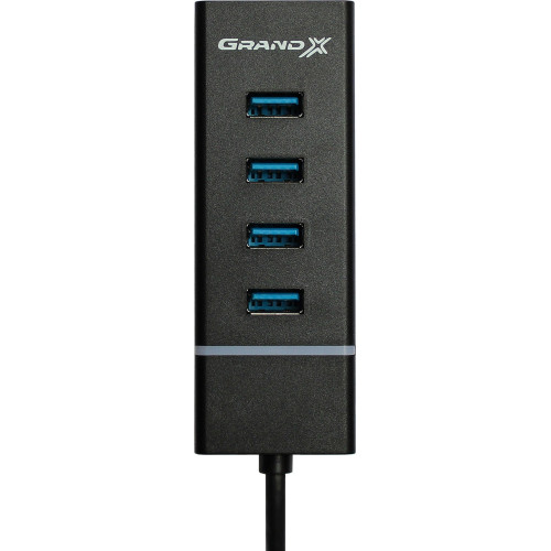 Концентратор USB 3.0 Grand-X GH-412 4 порти - зображення 2