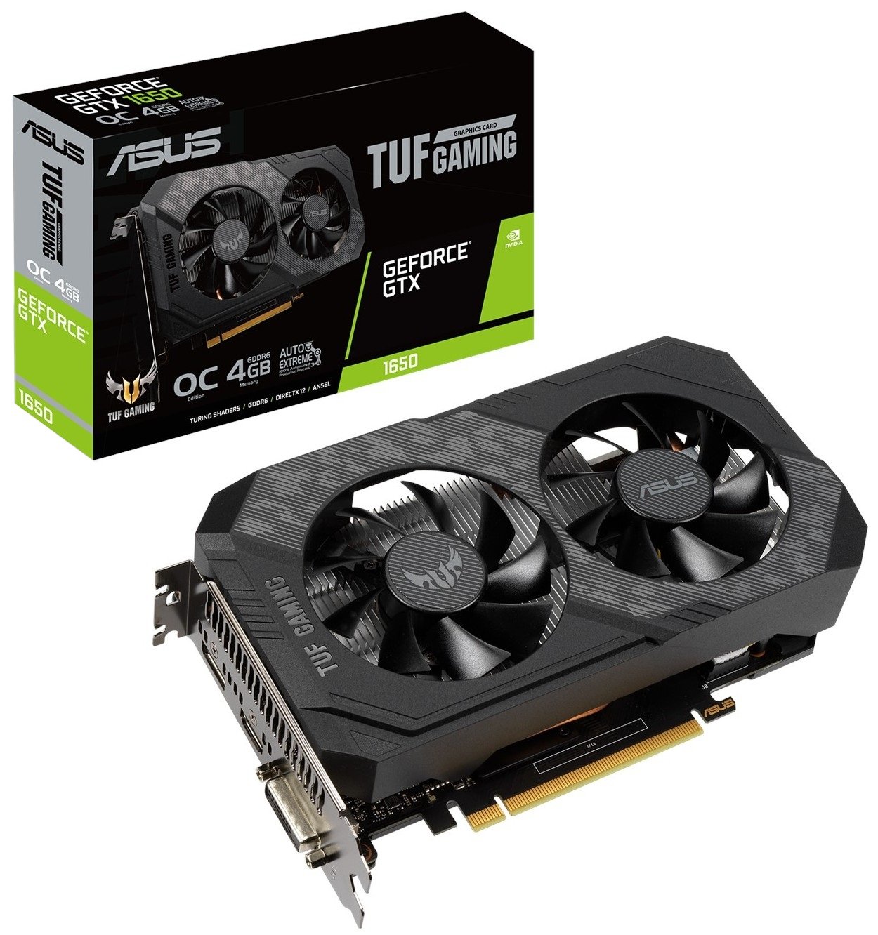 Відеокарта GeForce GTX1650 4 Gb GDDR6 Asus (TUF-GTX1650-O4GD6-GAMING) - зображення 1