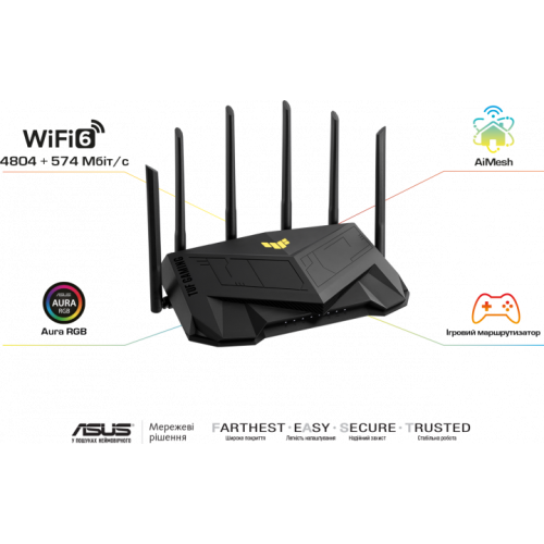 Маршрутизатор WiFi ASUS TUF Gaming AX5400 - зображення 12