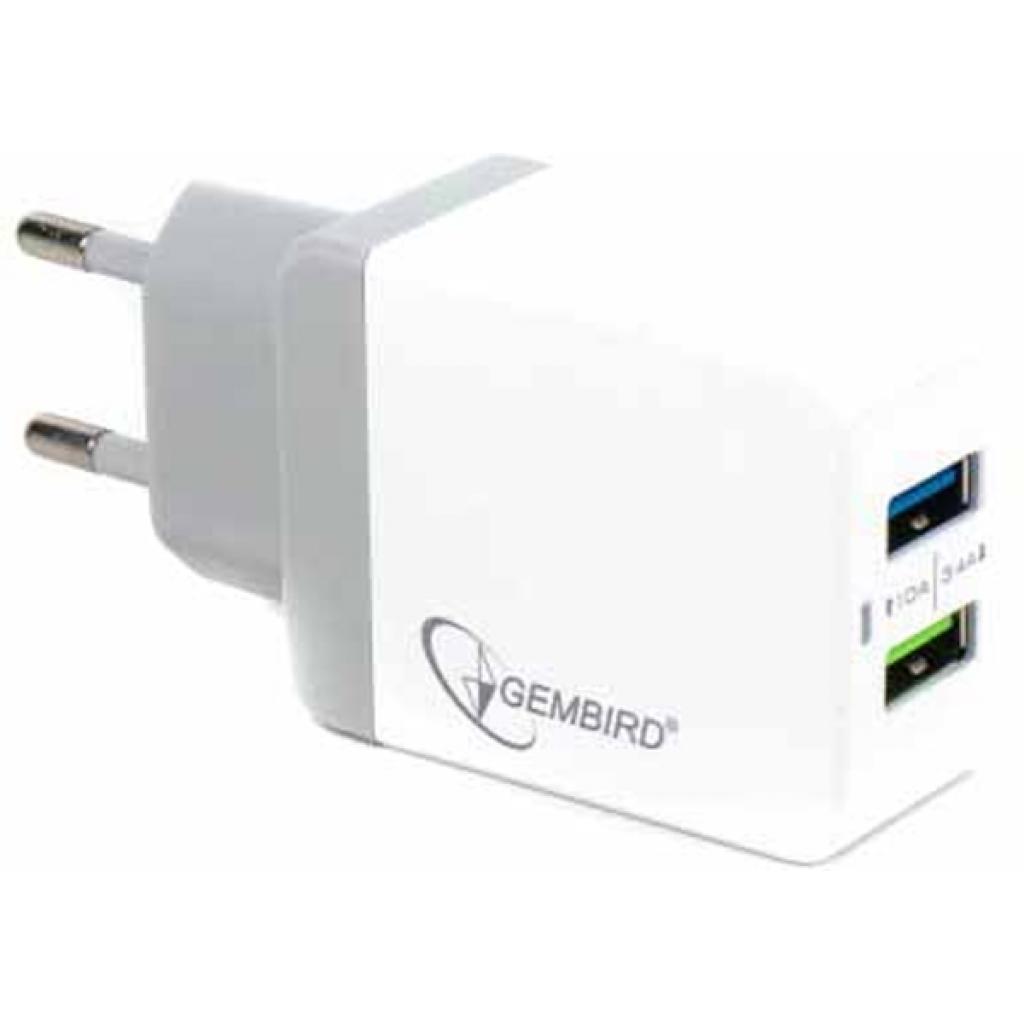 Зарядний пристрій Gembird Dual USB Charger (MP3A-UC-AC10) - зображення 1