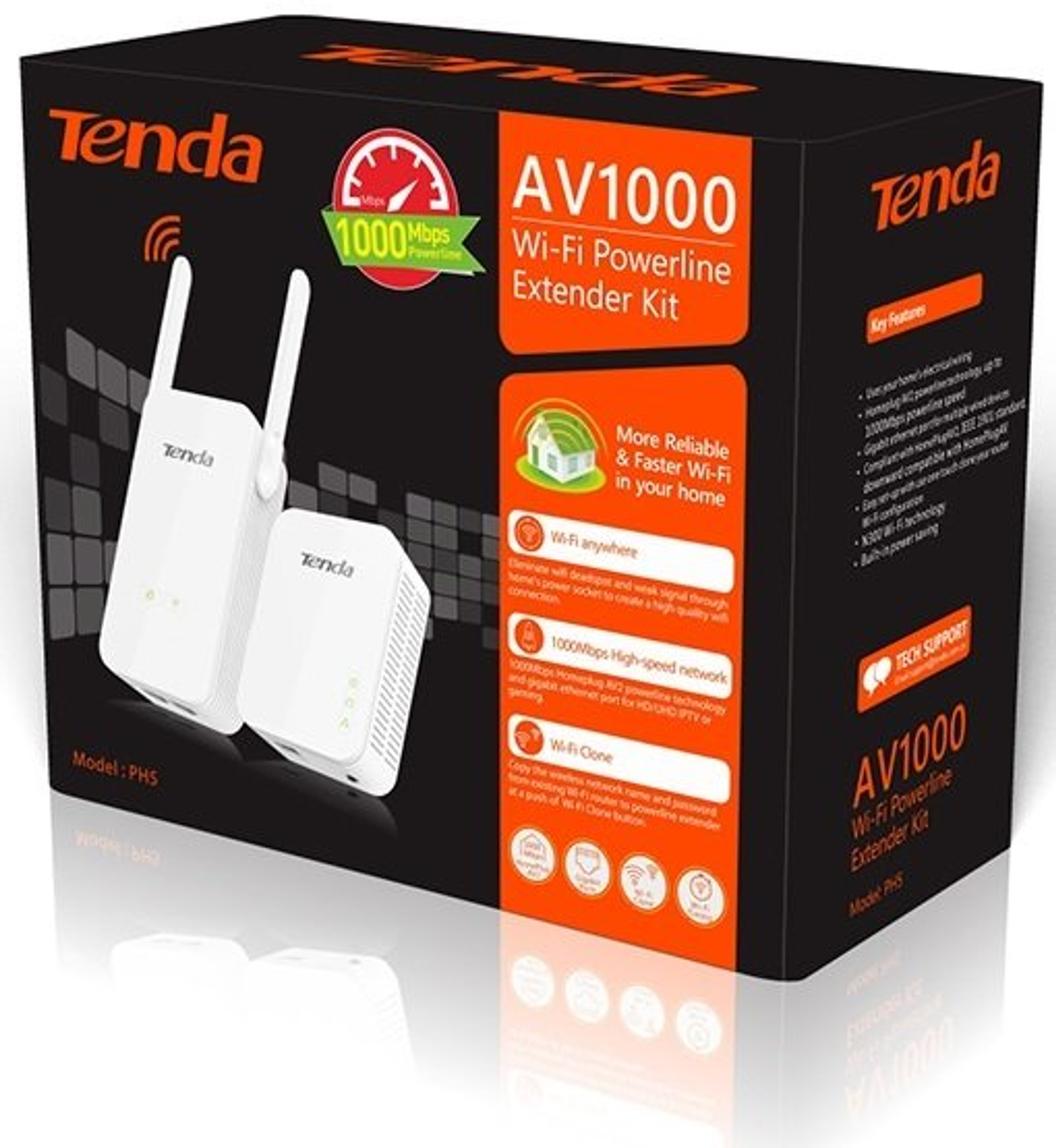 Мережевий адаптер PowerLine Tenda PH5 - зображення 1